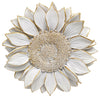 Sagebrook Home 16288-02 Resin 7" Sunflower Wall Accent, White