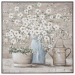 Sagebrook Home 70096 40x40" Hand Painted Flowers In Vase- Framed