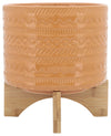 Sagebrook Home 15350-08 Ceramic 8" Tribal Planter with Stand, TerracottaSagebrook Home 15350-08 Ceramic 8" Tribal Planter with Stand, Terracotta