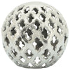 Sagebrook Home 16361-04 Metal, 6" Cut-Out Orb, Silver
