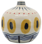 Sagebrook Home 16685-03 Ceramic 8" Tribal Vase, Ivory
