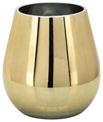 Sagebrook Home 15836-03 Glass 6" Metallic Vase, Gold