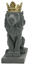 Sagebrook Home 16476-04 Resin, 14" Lion Flocked Flower Crown, Gray