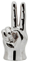 Sagebrook Home 16147-02 8" Peace Sign, Silver