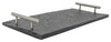 Sagebrook Home 15481 Marble 18x9" Slate Tray With  Silver Handle, Black