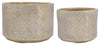 Sagebrook Home 16628-02 Resin, Set of 2 10/13" Tribal Planters, Gold