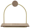 Sagebrook Home 16622 Metal/Wood, 10" Wall Shelf, White/Gold