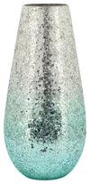 Sagebrook Home 16337-02 12" Crackled Vase, Green Ombre