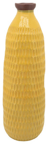 Sagebrook Home 15745-01 24" Dimpled Vase, Yellow