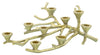 Sagebrook Home 16577-01 Metal, 14" Branch Taper 9- Candle Holder, Gold