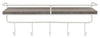 Sagebrook Home 13880-06 Metal/Wood, 24" 5 Hook Wall Shelf, White/Gray