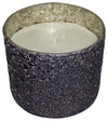 Sagebrook Home 80142-03 Candle On Gray Crackled Glass 26oz