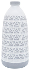 Sagebrook Home 16783-01 Ceramic 14" Aztec Vase, Gray
