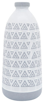 Sagebrook Home 16783-01 Ceramic 14" Aztec Vase, Gray