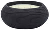 Sagebrook Home 80155 Wood 8" Bowl Candle, Black 24oz