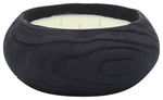 Sagebrook Home 80155 Wood 8" Bowl Candle, Black 24oz