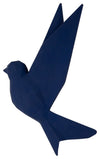 Sagebrook Home 15732-01 Resin 8" Origami Bird Wall Decor, Navy Blue