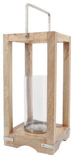 Sagebrook Home 16598-01 Wood, 16.5" Open Lantern, Natural