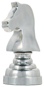 Sagebrook Home 15685-03 9" Metal Horse Chess Piece, Silver