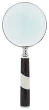 Sagebrook Home 16593-03 Resin, 4" 2-Tone Magnifying Glass, Black/White