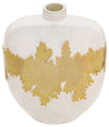 Sagebrook Home 15652-01 10" Vase with Gold Accent, White