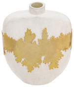 Sagebrook Home 15652-01 10" Vase with Gold Accent, White