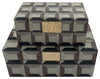 Sagebrook Home 16788-01 Wood, Set of 2 6"/8" Checkered Boxes, Black/White