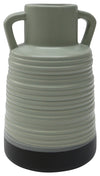 Sagebrook Home 13913-03 Ceramic 9" Handle Vase, Sage Green