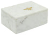 Sagebrook Home 15975-01 Marble 7x5" Marble Box With  Bee Accent White
