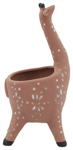 Sagebrook Home 16372-02 Ceramic 12" Giraffe Planter, Terracotta