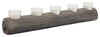 Sagebrook Home 80128-01 Wood 23" Log Candle, Gray 18oz