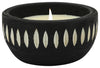 Sagebrook Home 80126-01 Wood 6" Aztec Bowl Candle, Black 9oz
