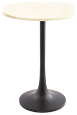 Sagebrook Home 16903 Metal/Marble, 23" Accent Table, Black