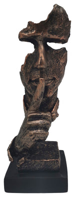 Sagebrook Home 16821-03 Resin, 13" Silence Man, Bronze