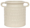 Sagebrook Home 15850-04 Ceramic 7" Jar With  Handles, Beige