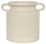 Sagebrook Home 15850-04 Ceramic 7" Jar With  Handles, Beige