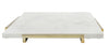 Sagebrook Home 15482-01 Marble 15"x15" Tray With Metal Base, White