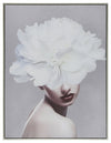 Sagebrook Home 70026-01 24"x32" Flower Lady Framed Canvas, White