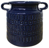 Sagebrook Home 15850-10 Ceramic, 7" Jar With Handles, Black