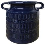 Sagebrook Home 15850-10 Ceramic, 7" Jar With Handles, Black