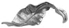 Sagebrook Home 16468-05 Metal 20" Curled Leaf, Silver