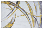 Sagebrook Home 70115 60x40" Handpainted Abstract Canvas, Gray/Gold