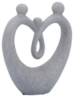 Sagebrook Home 16700-01 Ceramic 10" Scratched Heart Deco, Silver