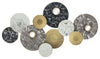 Sagebrook Home 16335 Metal 36" Lily Pads Wall Accent, Multicolor