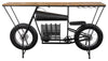 Sagebrook Home 16523 Metal/Wood, Motorbike Wine Rack, Brown/Black