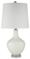 Sagebrook Home 50012-03 Glass 28" Teardrop Table Lamp,White