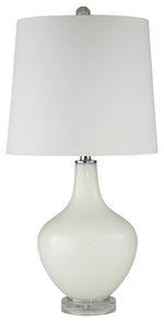 Sagebrook Home 50012-03 Glass 28" Teardrop Table Lamp,White