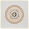 Sagebrook Home 70094 36"x36" 100% Hand Paint Circles On Canvas-Framed, Beige