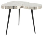 Sagebrook Home 16739-02 Metal, Stump Design Accent Table, Silver