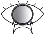 Sagebrook Home 14695-04 Metal, 8" Table Top Eye Mirror, Black